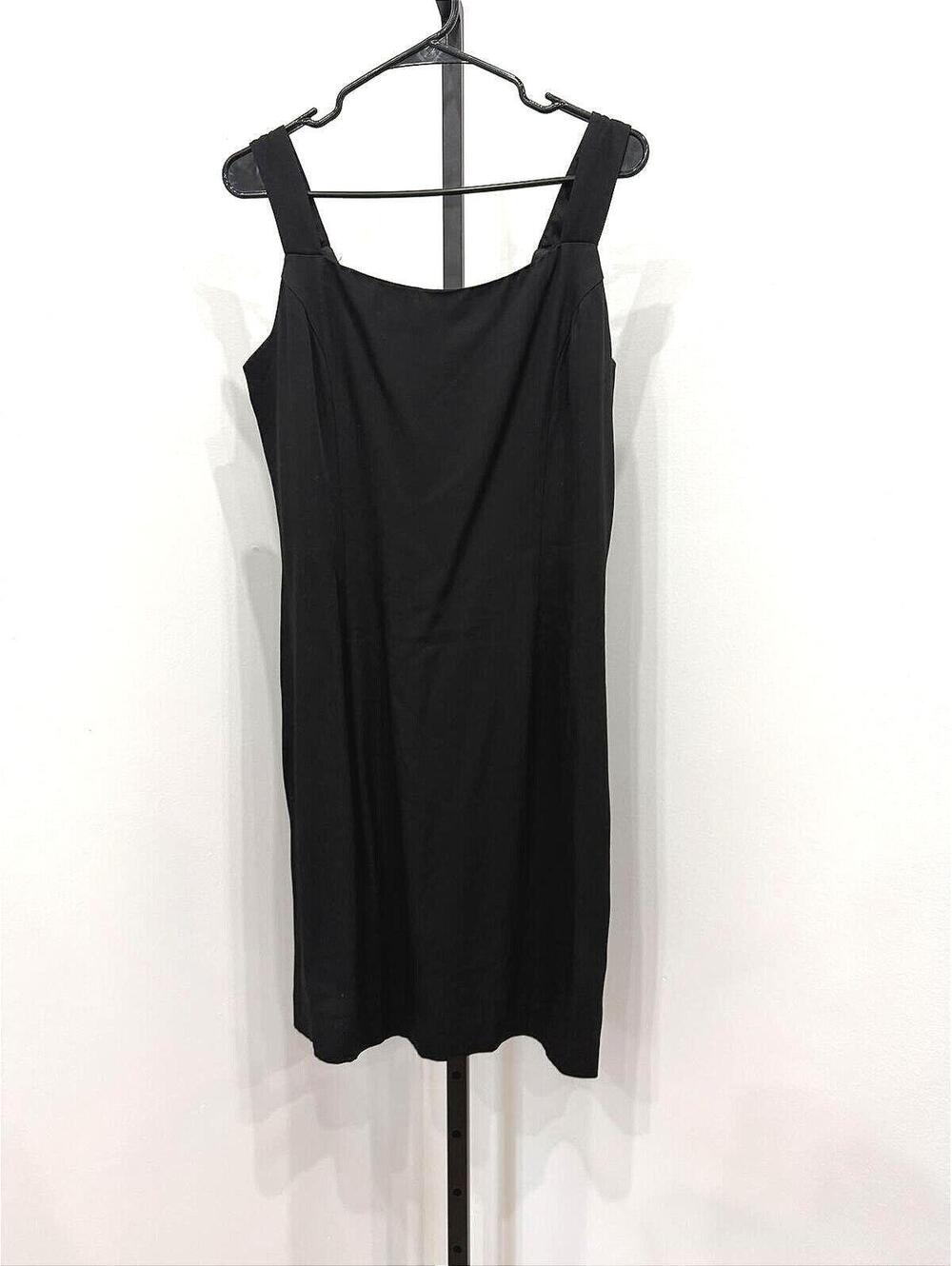 Scott McClintock 14 Classic Black Sleeveless Dress with Wide Straps